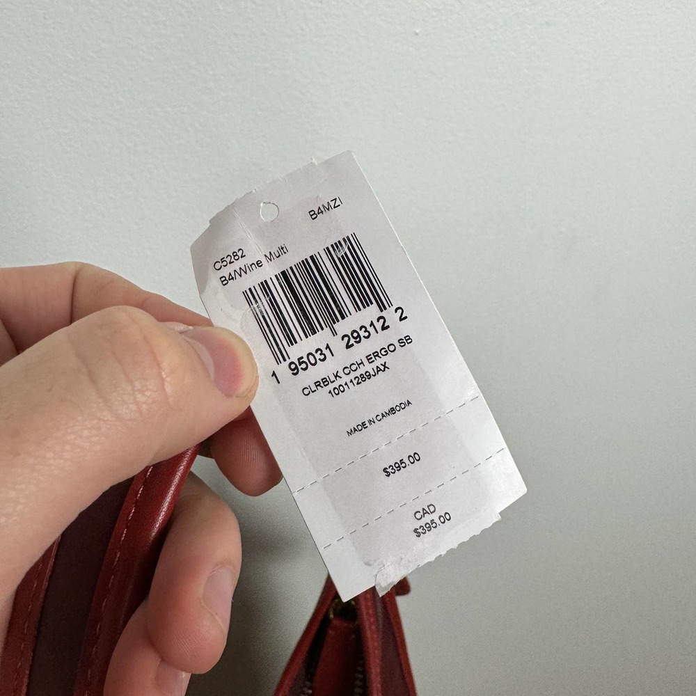 Coach 1941 Originals Collection Ergo Re-edition Red Colorblock Shoulder Bag NWT - Picture 12 of 14